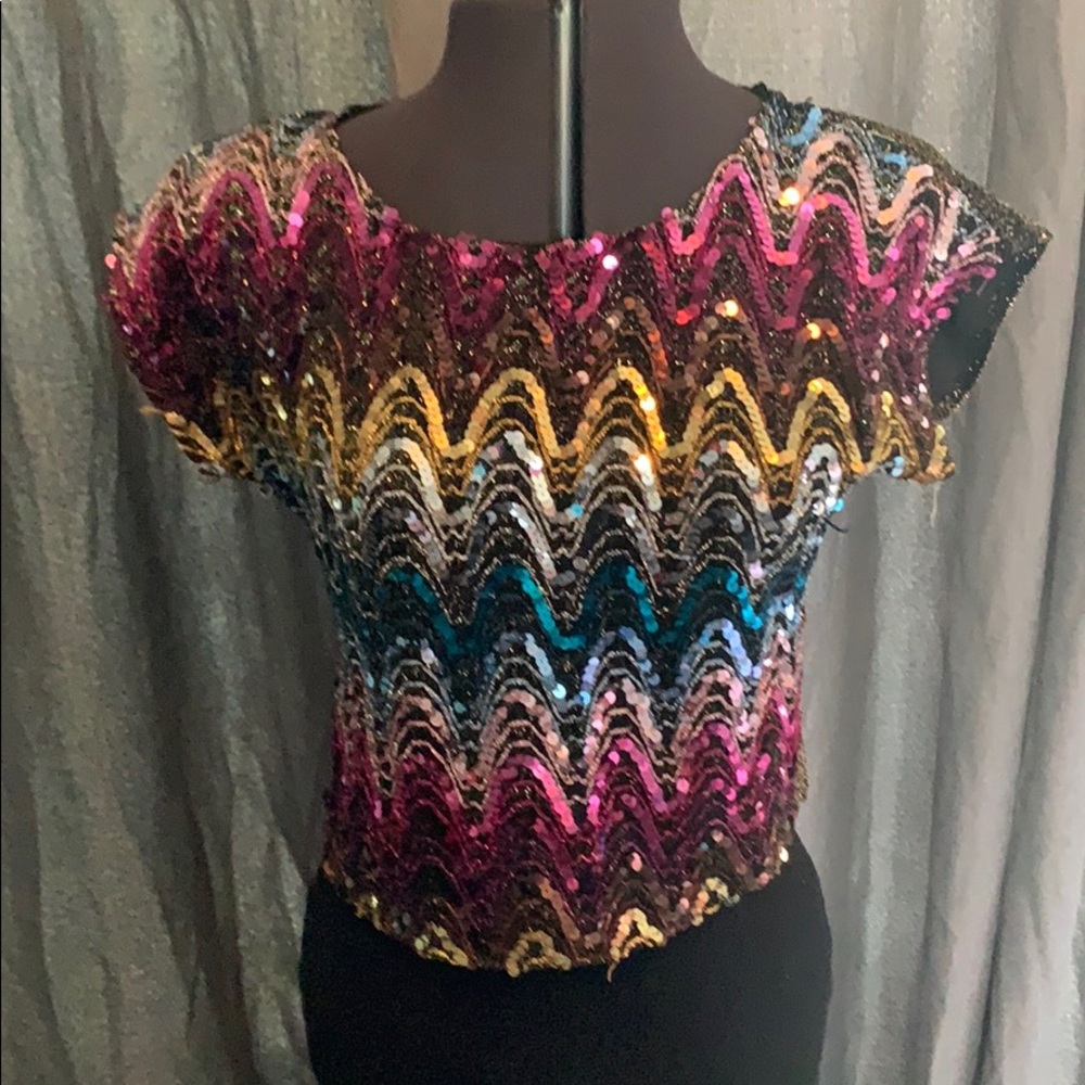 Sequin crop top